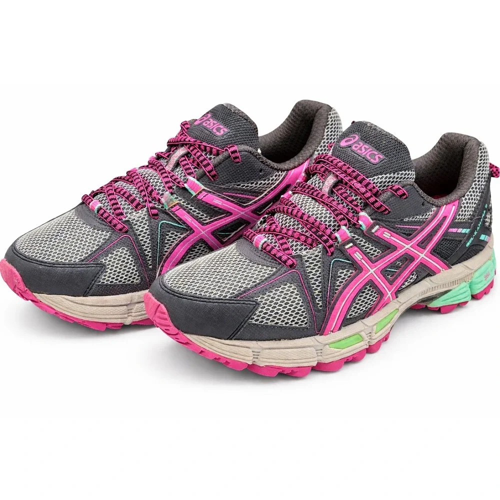ASICS Gel Kahuna 8 Womens 6.5 Gray Pink‎ Running Shoes Athletic Comfort Training